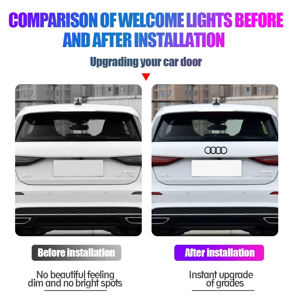 Фото Для AUDI Q3 A7 S3 A3 8V 8P Sportback RS5 A8 A1 A5 Q5 A6 C6 оригинальная эмблема переднего и заднего багажника автомобиля, сменные декоративные наклейки №3