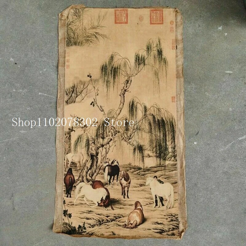 

Chinese old Rice Paper Picture Leng Mei's paintings of ladies Painting
