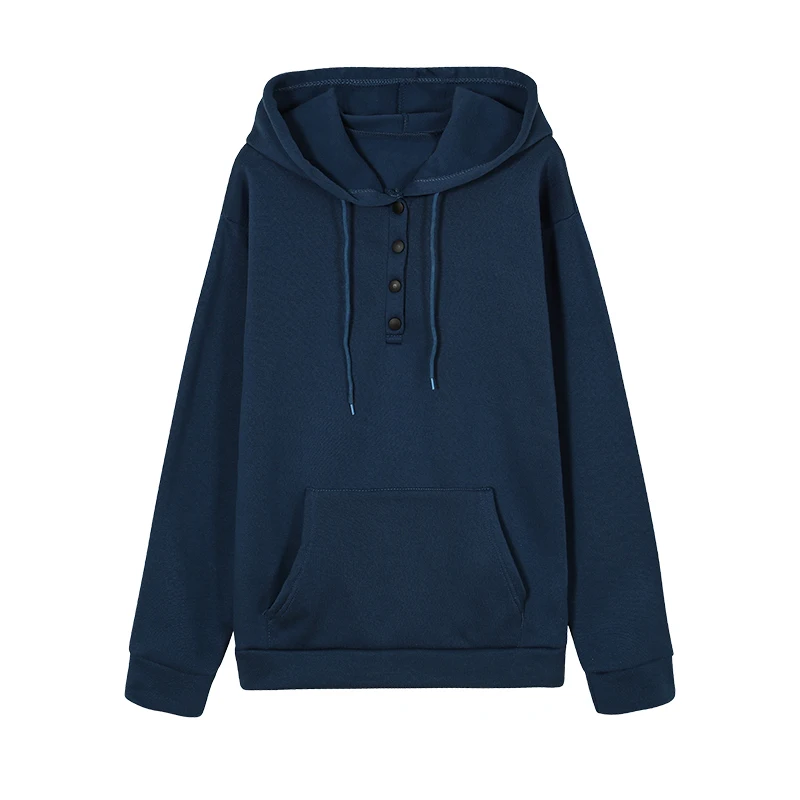 2022 Sexy Drawstring Hooded Sweatshirt Women Crop Jacket Casual Solid Long Sleeve Pocket Tops