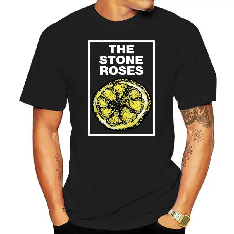 

High Quality T Shirt Short New Retro The Stone Roses Lemon Unisex Crew Neck Summer Tee Shirt For Men