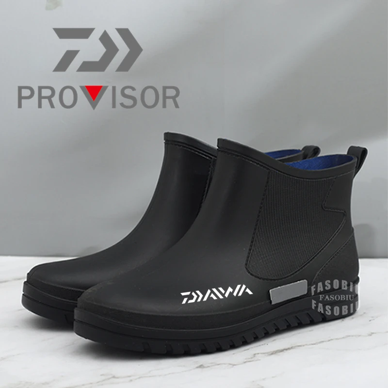 

Rain Boots Men's Rubber Boots Outdoor Non-slip Hiking Shoes Rain Boots Garden Work Shoes Durable Waterproof Fishing Shoes
