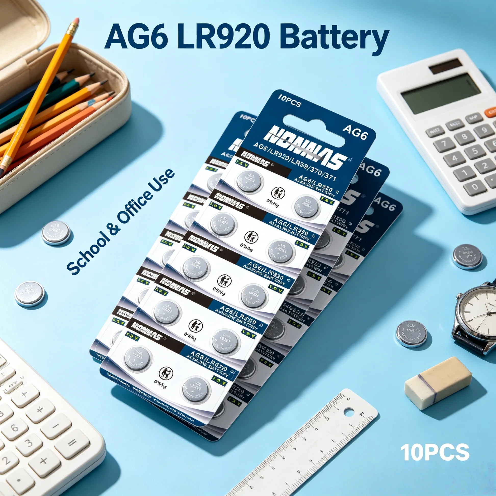 Фото 5-100 шт. AG6 LR920 1.5V щелочные кнопочные батарейки SR920SW SR927 171 370 для часов и мелкой электроники №1