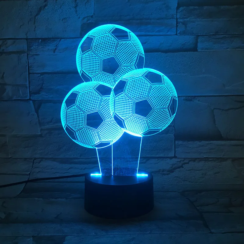

Football Balloon 3D Lamp Acrylic USB LED Night Lights Neon Sign Lamp Xmas Christmas Decorations for Home Bedroom Birthday Gifts