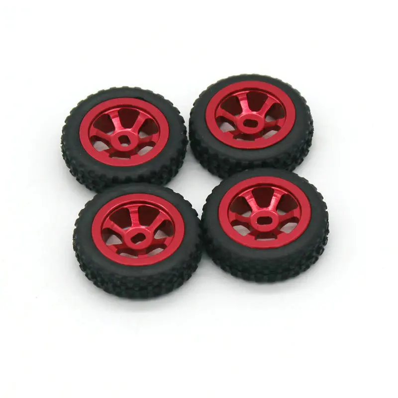 

4Pcs wltoys k989 284131 rc remote control car 1/28 mosquito car metal accessories wheel rally tire