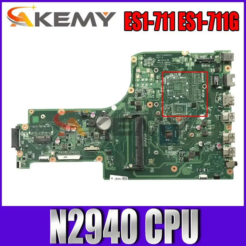 

Материнская плата для ноутбука Acer Aspire Φ DA0ZYLMB6C0 с N2940 процессором DDR3 100% протестированная работа