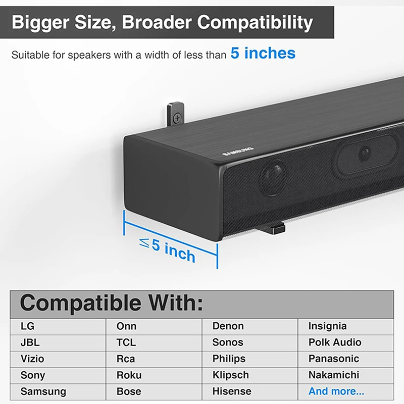 Крепления для звуковой панели Настенные кронштейны — простой в установке
