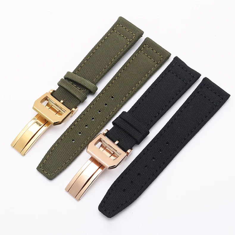 

Leather Nylon Watch Strap Wuitable For IWC World Mark 18 Pilot Portofino Wrist Bracelet Watch Accessories