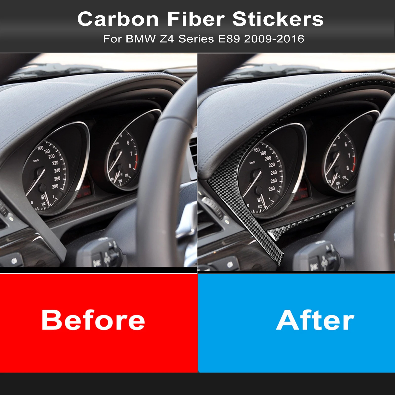 Для BMW Z4 серии E89 2009-2016 автомобильные аксессуары из углеродного волокна интерьер