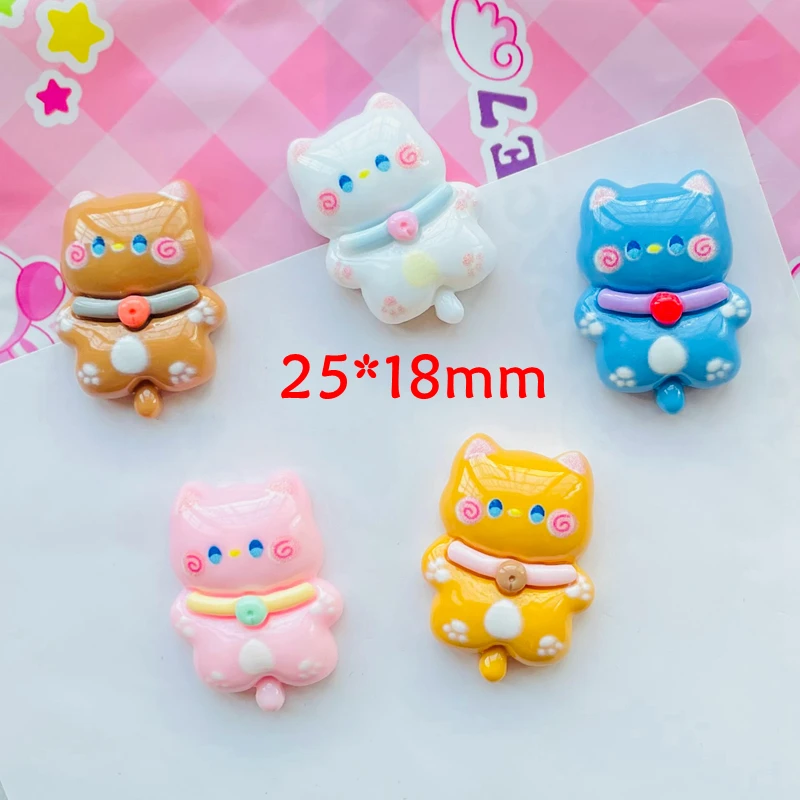 10 шт. Новый 25*18 мм милый кот мультфильм колокольчик смешанных цветов котенок