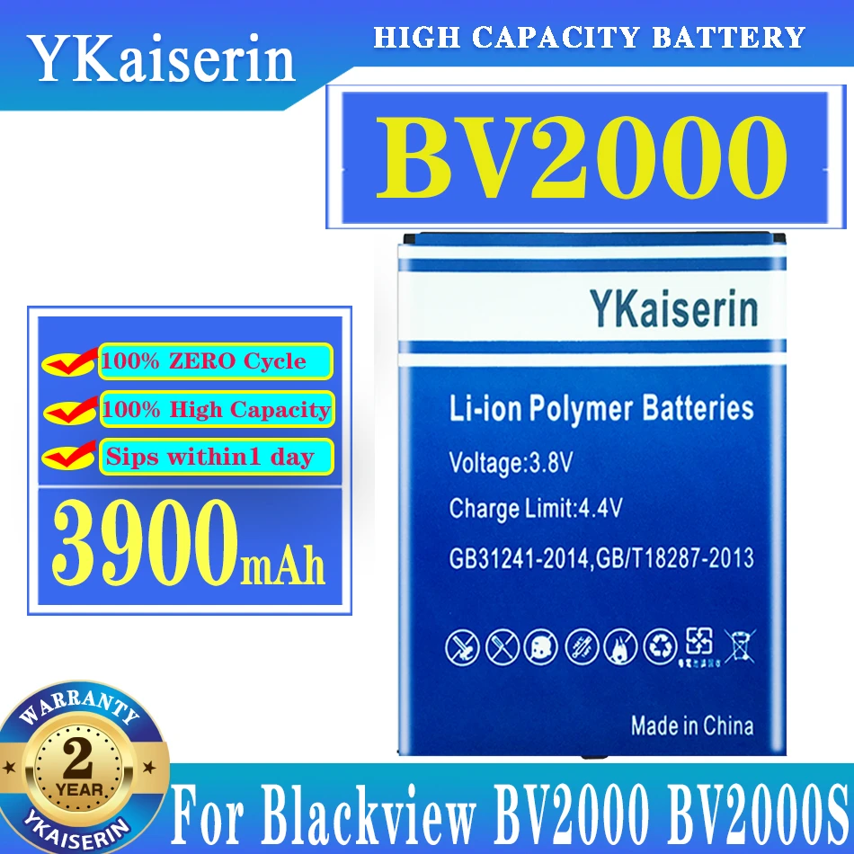 

BV 2000 3900mAh YKaiserin Replacement Battery For Blackview BV2000 BV2000S New Battery + Track NO