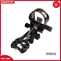 1pc tp6650 bow sight all aluminum alloy with aiming light 5 cores 0 019for compound bow sight hunting accessories