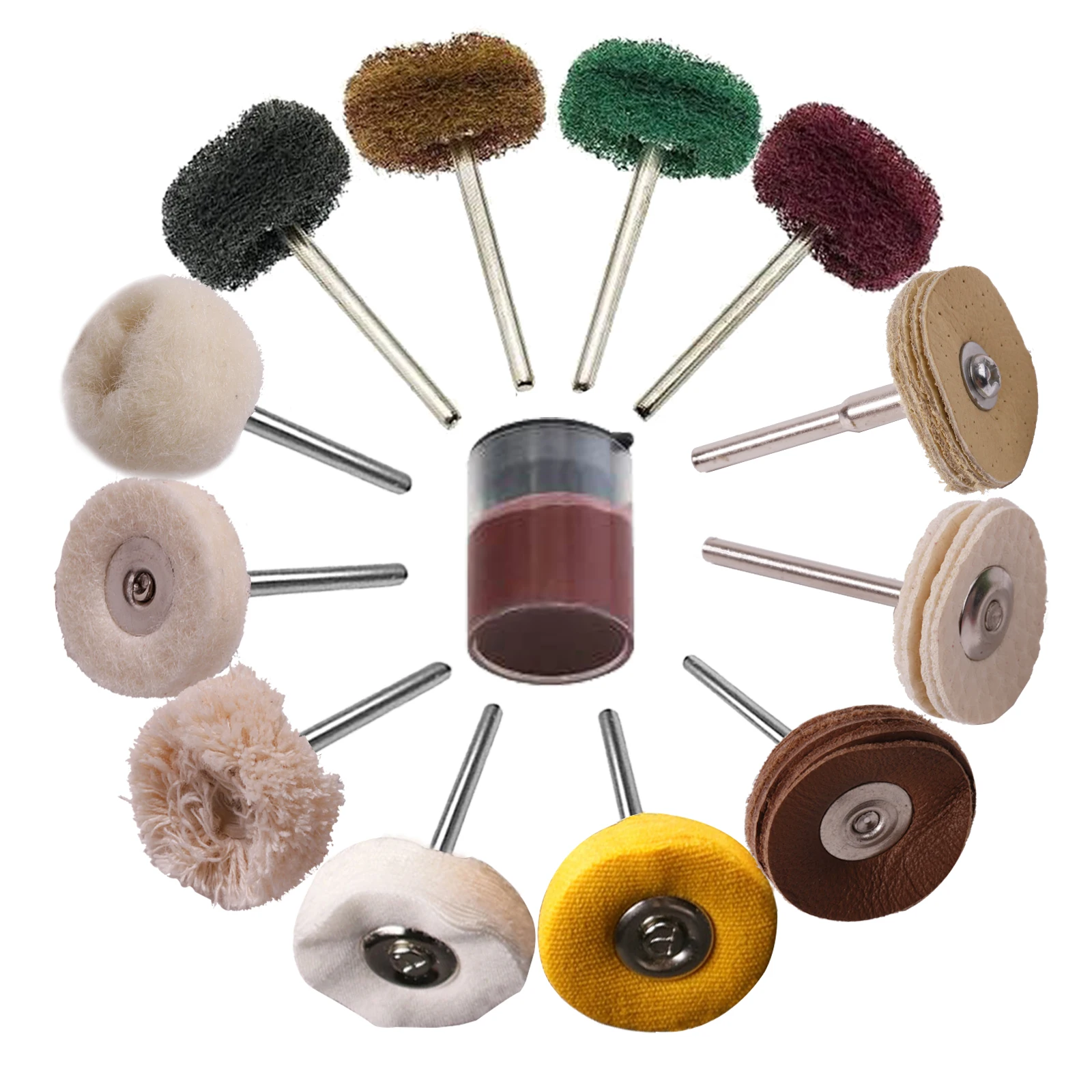 Polishing Buffing Wheel For Dremel Rotary Tool Accessories Cotton Wool Felt Jewelry Buffing Drill Kit