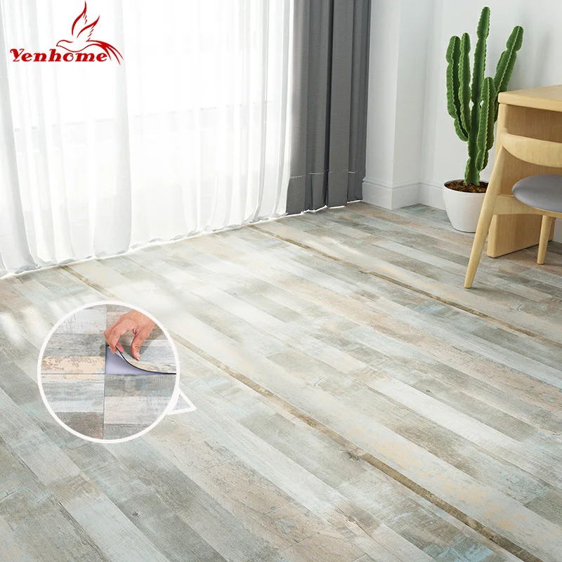 

Vinyl Wood Floor Stickers Self-adhesive Waterproof Tiles for Living Room Bathroom Renovation Wall Decals Kitchen Decor Stickers