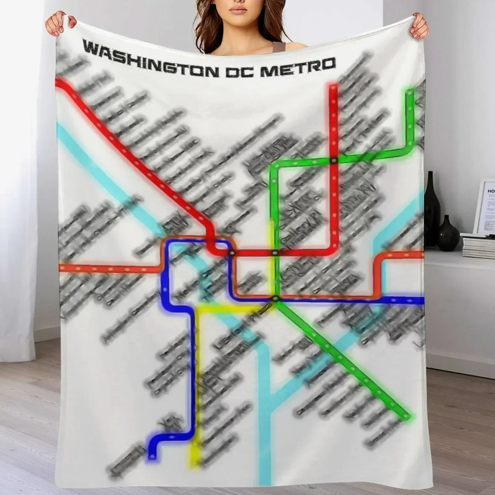 Одеяло Washington DC Metro Map многофункциональные одеяла украшения для диванов