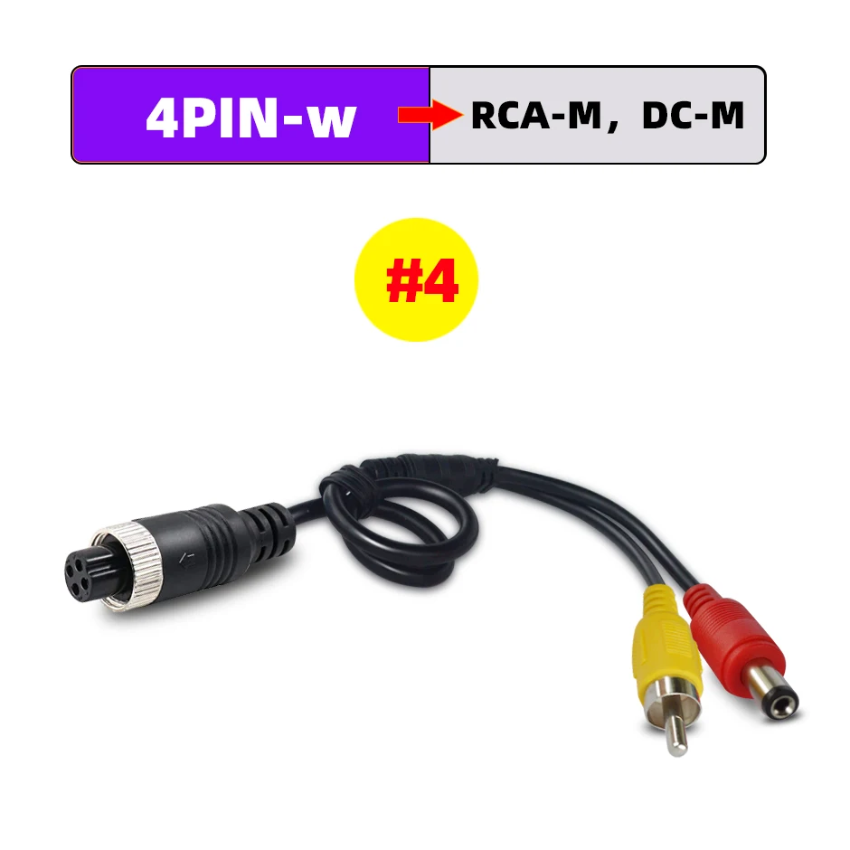 

QXNY авиационная 4-контактная авиационная Головка Штекер/гнездо к RCA штекер/гнездо постоянного тока стандартный конвертер для автомобильного видеорегистратора монитора камеры видеонаблюдения