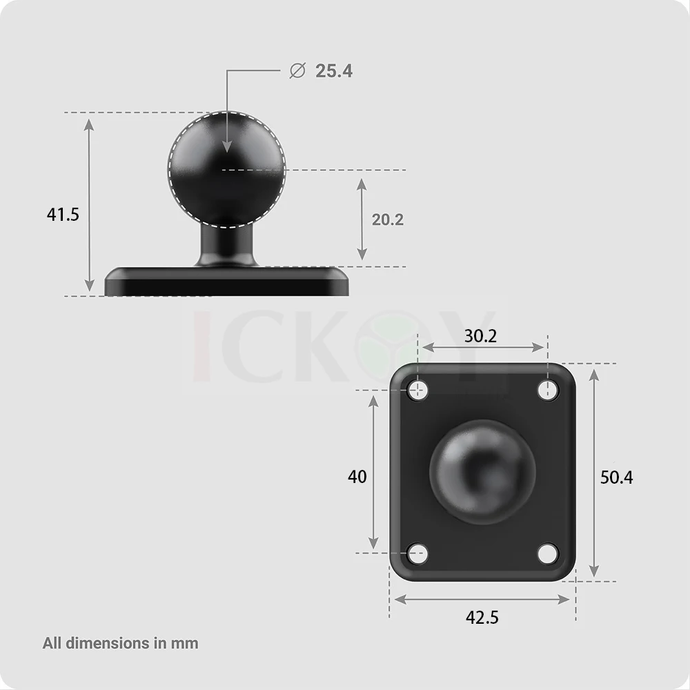 1 дюймовый шариковый адаптер квадратный кронштейн GPS для Garmin ZUMO Overlander GPSMAP 276Cx Monterra