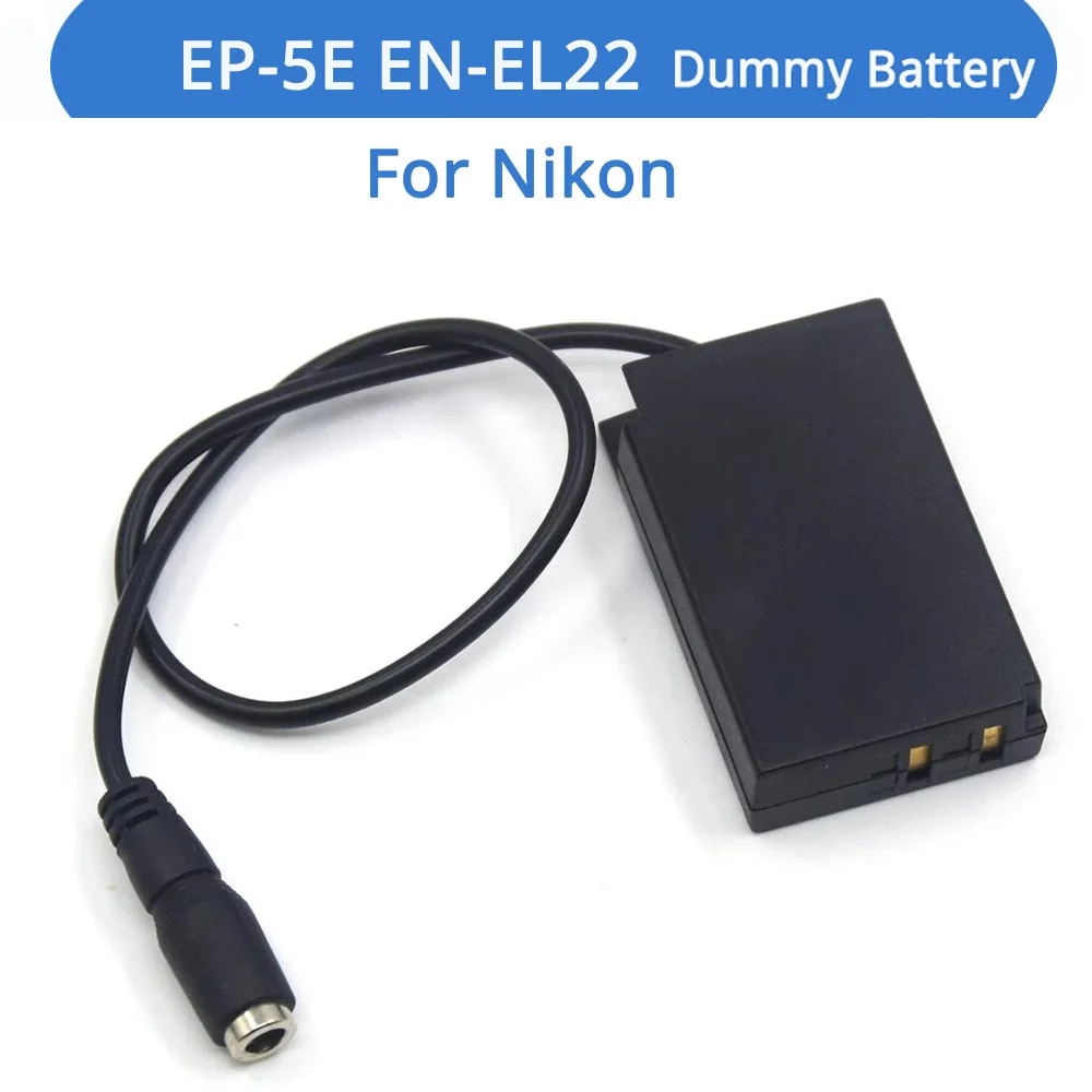 

EN-EL22 EN EL22 Dummy Battery EP-5E EP5E DC Coupler Power Adapter Supply For Nikon 1 J4 S2 1J4 1S2 Camera