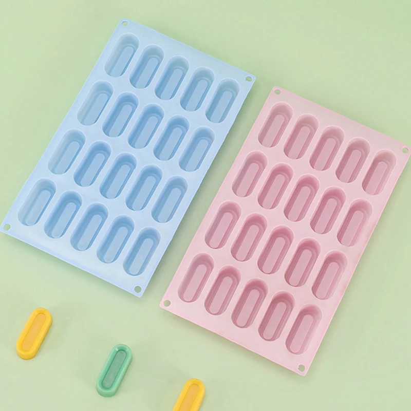 

1Pc Twenty Hole Mini Cuboid Shaped Art Mousse 3D Silicone Cake Mold DIY Chocolate Desserts Mould Mini Cake Pan Cake Tools