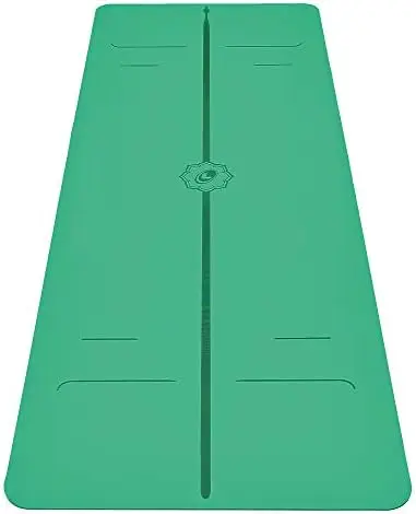 

Yoga Mat \u2013 Patented Alignment System, Warrior-Like Grip, Non-Slip, Eco-Friendly and Biodegradable, Sweat-Resistant, Long, W