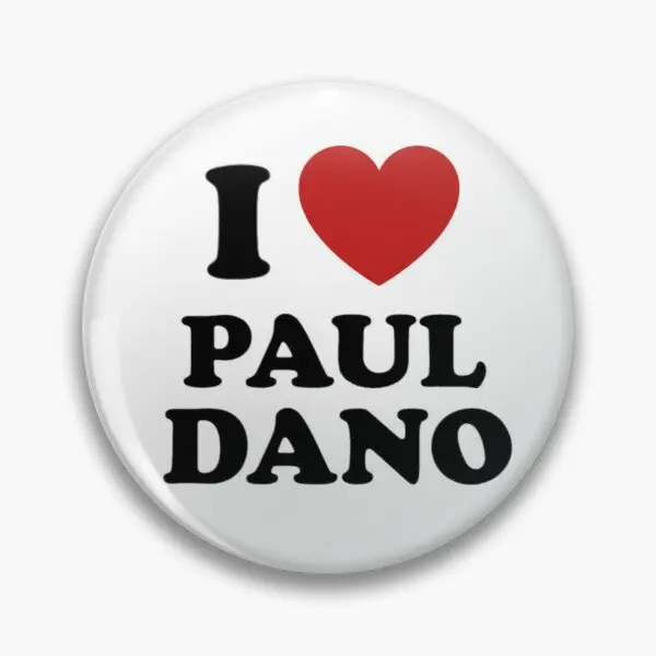 I Heart Paul Dano 3  Customizable Soft Button Pin Lapel Pin Collar Women Decor Cute Metal Fashion Brooch Hat Cartoon Gift Lover