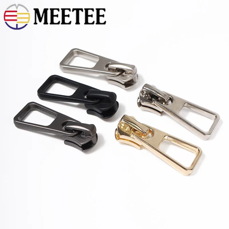 

5/10pcs Meetee 5# Zipper Silders for Metal Zippers Jacket Clothes Backpack Zip Head Puller Bag Garment DIY Sewing Accessories