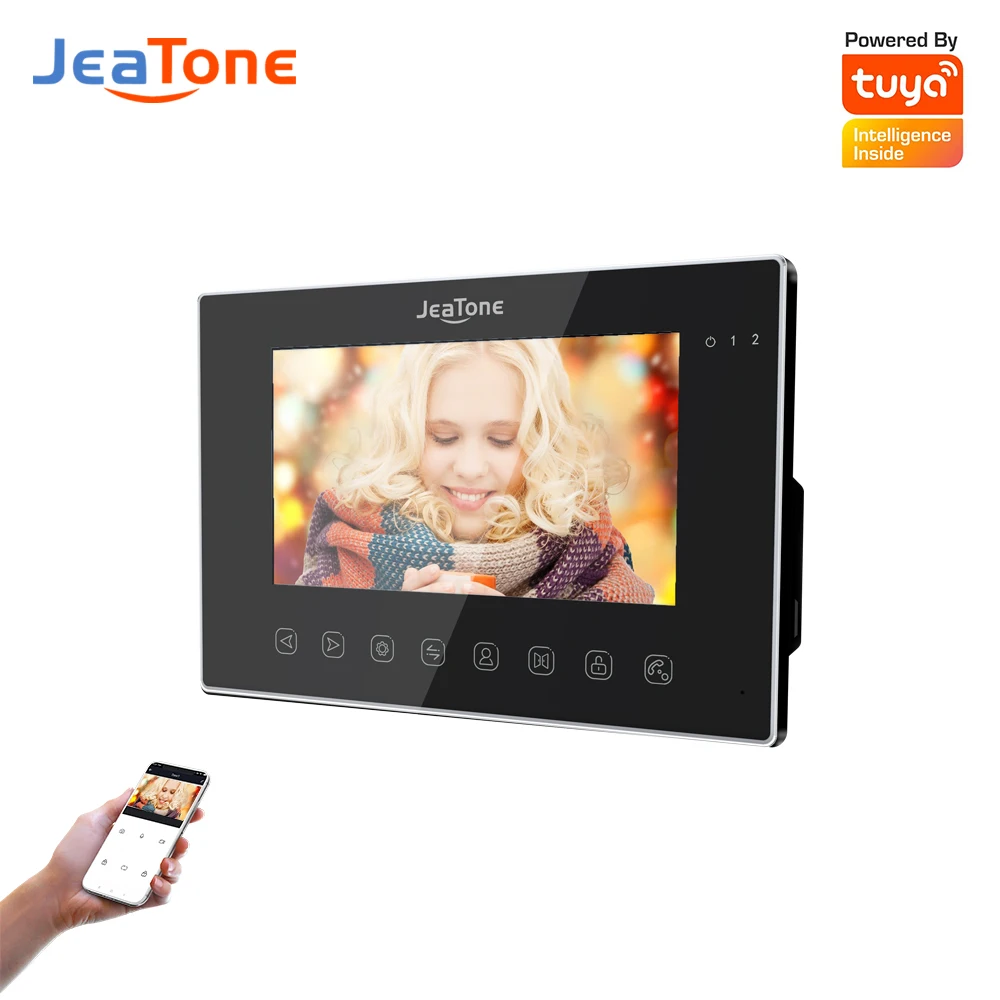 Jeatone 7Inch Indoor Monitor for Video Intercom Security Protection 86714 Smart WIFI Screen Support Tuya 84714AHD Not Support