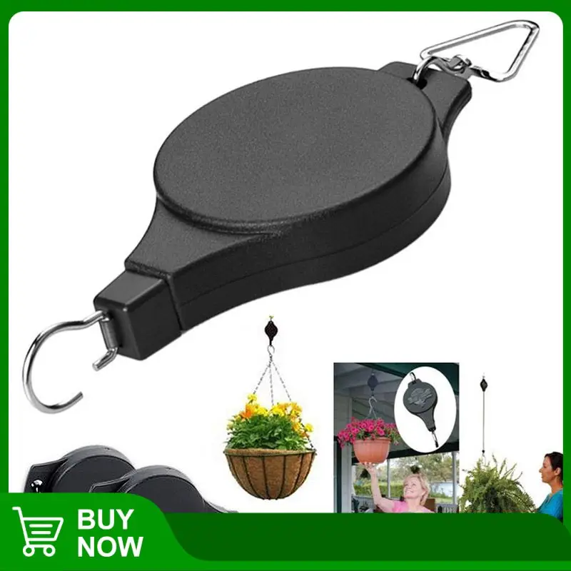 

Flower Baskets Pot Retractable Pulley Hanging Basket Pull Down Hanger for Flower Baskets Pot GHMY