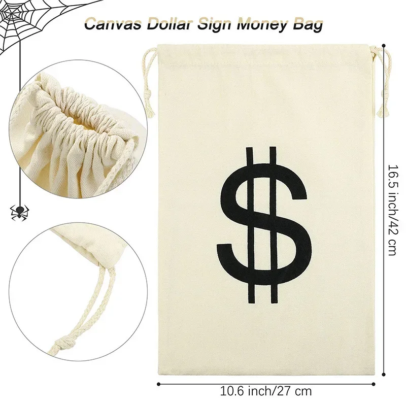 FC6Хэллоуин Костюм вора Футболка с длинными рукавами в полоску Холщовая сумка