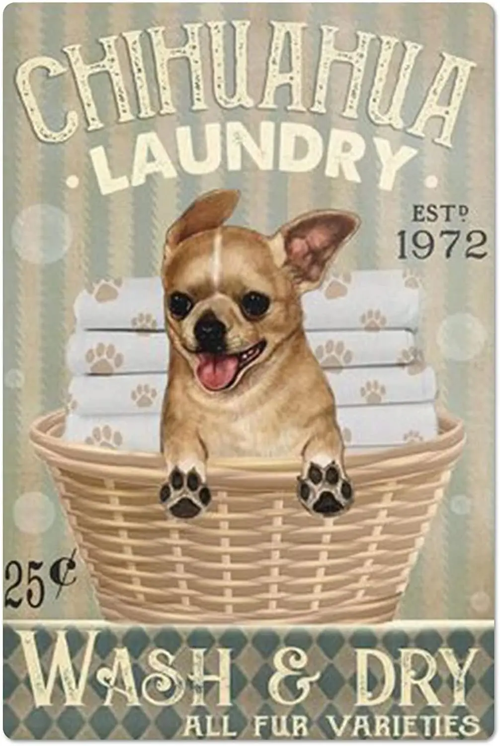 

Металлическая винтажная Подвеска для стирки чихуахуа