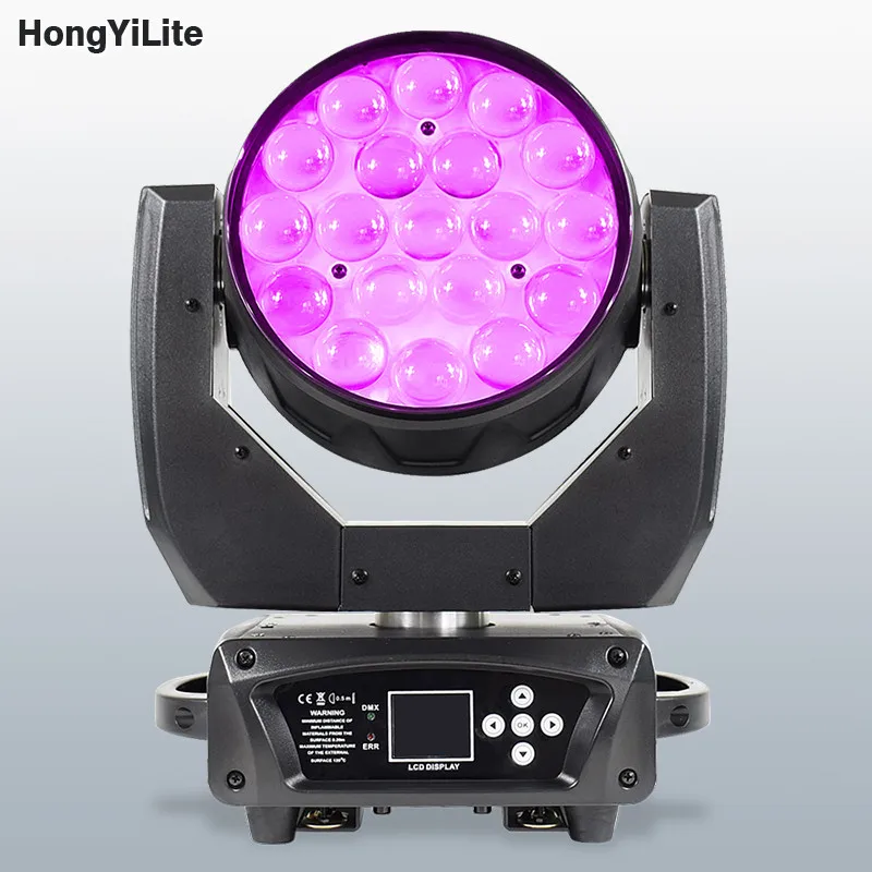 Lyre Zoom Wash DMX Moving Beam Light MAC AURA 19X15W RGBW 4in1 эффект стирки подходит для DJ-вечеринки свадьбы
