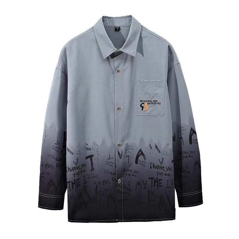 

Shirt Men's 2022 Spring Autumn New Printing Casual Shirt Men Fashion Cartoon Pattern Shirts Men Long Sleeves Outwear Shirt Tops