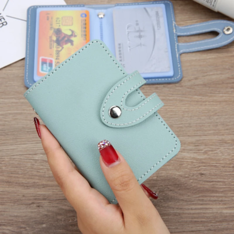 

Simplified anti demagnetization card release 26 detention card holder anti-theft multi card slot ID bag credit card holder