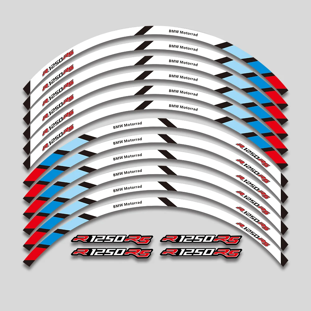 

For BMW R1250RS R1250 rs 1250 R 1250RS 17inch Motorcycle Accessories Stickers Wheels Decals Decorative Rim Reflective Stripe Set