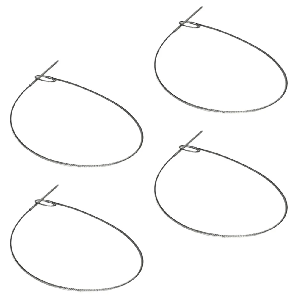 

4 Pcs Roasting Skewer Reusable Barbecue Sticks Appetizer Skewers Portable Grill Metal Grilling Meat