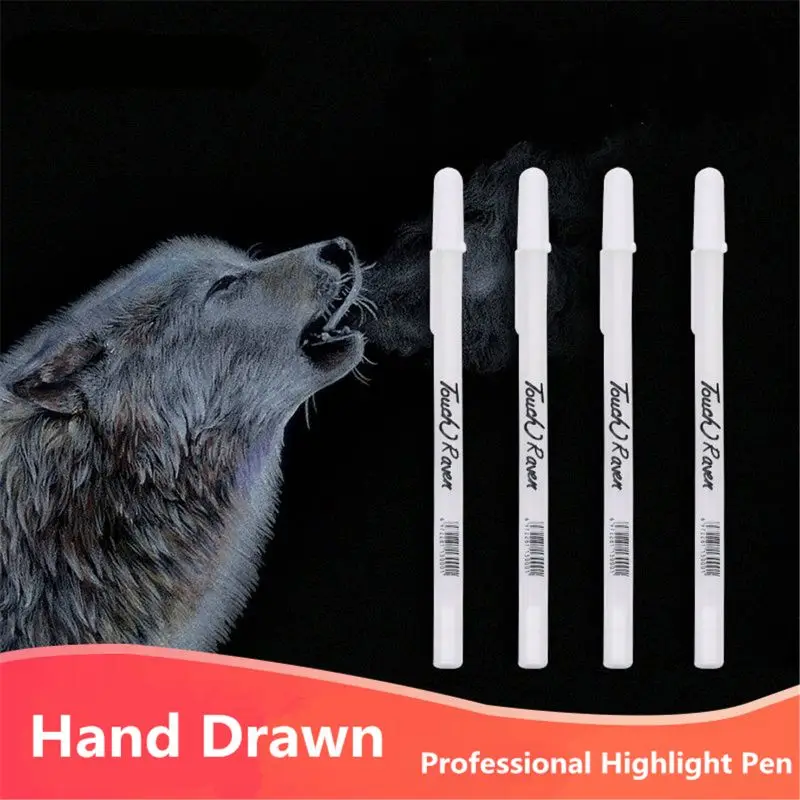 

White Gel Pens Set White Sketching Pens for Hobbyists Artists Art Design Dark Papers Highlight Drawing Kids DIY Dropship