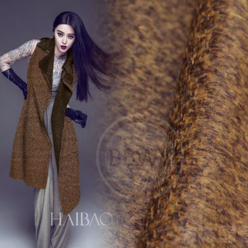 

Плащ-жилет верблюжьей расцветки, ткань с блестками альпака, осенне-зимнее пальто, модный жилет «сделай сам», швейный дизайн, оптовая продажа...