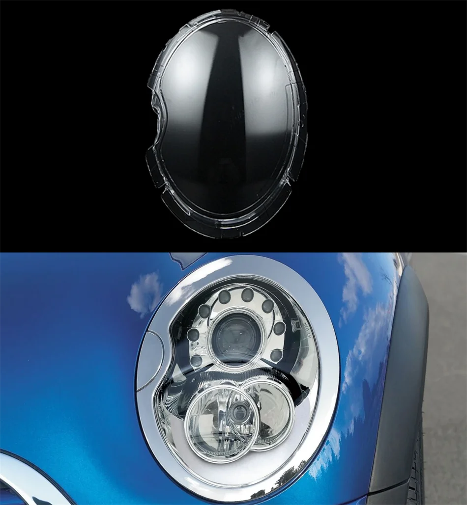 

Для BMW MINI 2004 2005 2006, автомобильные аксессуары, крышка фары, стекло, передняя фара автомобиля, крышка объектива, оболочка