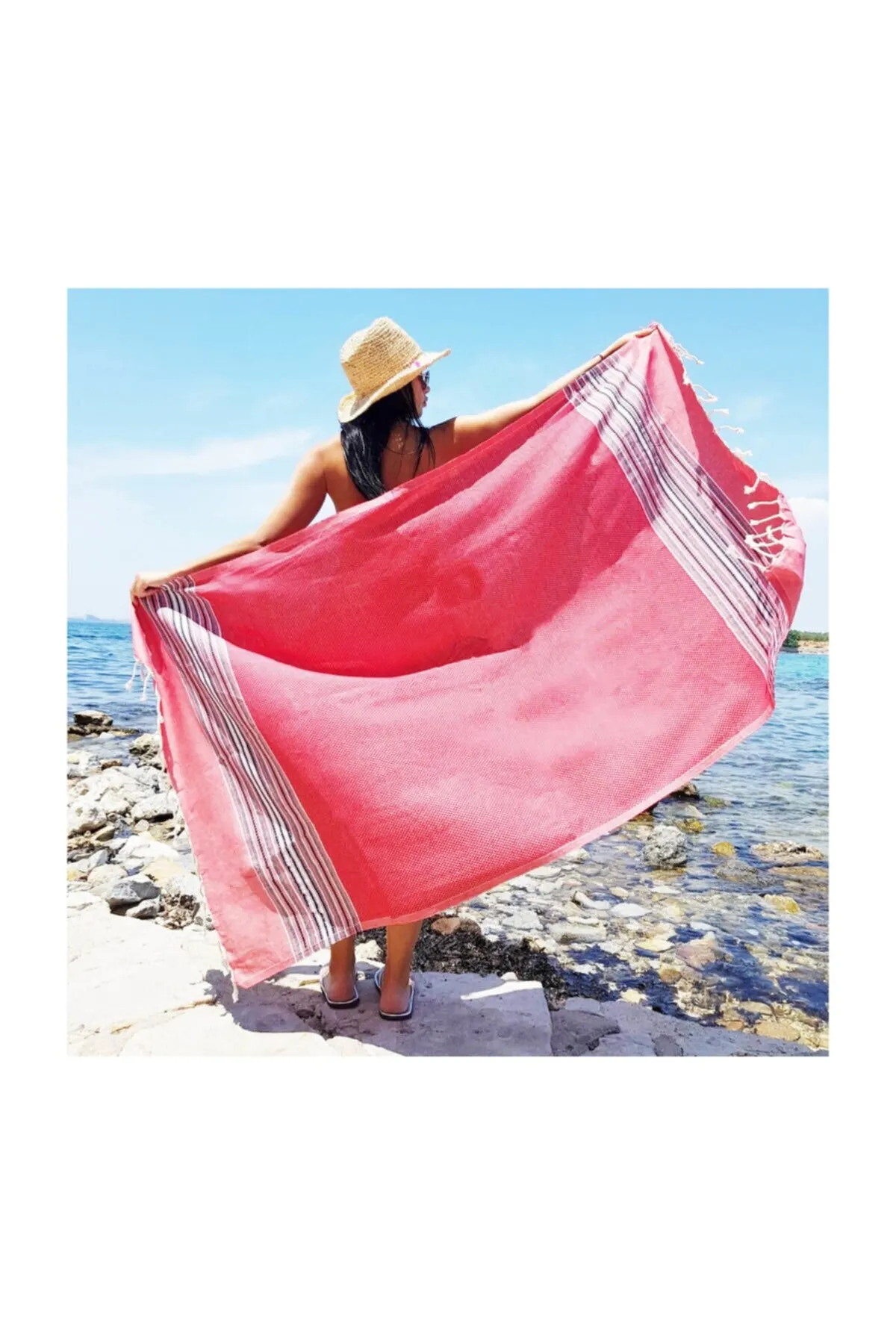 

Пляжное полотенце Peshtamal, пляжное полотенце, Хелен, красное банное полотенце с рисунком