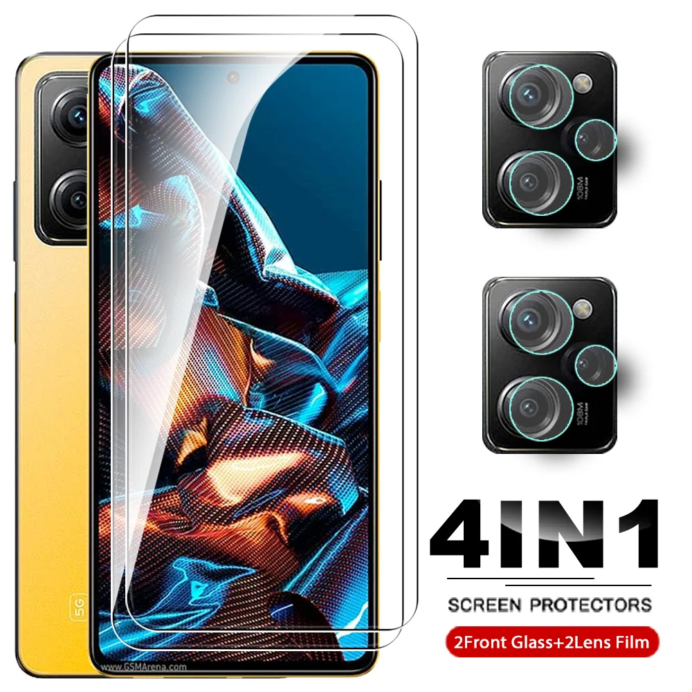 

4 в 1, стекло для объектива камеры Xiaomi Poco X5 Pro 5G, защитное закаленное стекло для экрана PocoX5 PocoX5Pro Pofo Poxo Poko X5Pro X 5 6,67''