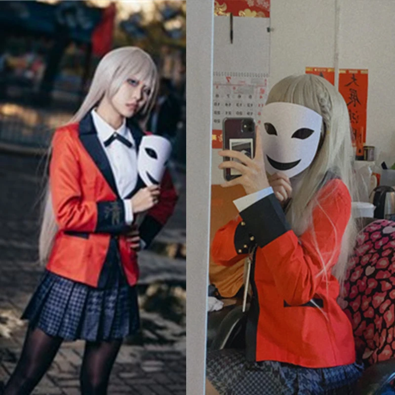 Костюм для косплея аниме Kakegurui Momobami riririka комбинированный игровой костюм красная