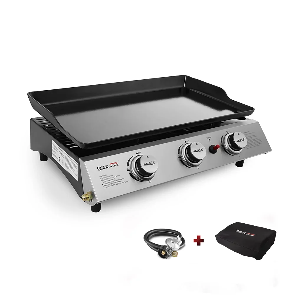 

Royal Gourmet PD1300 3-Burner 26,400-BTU Portable Gas Grill Griddle, Outdoor Camping, Tailgating
