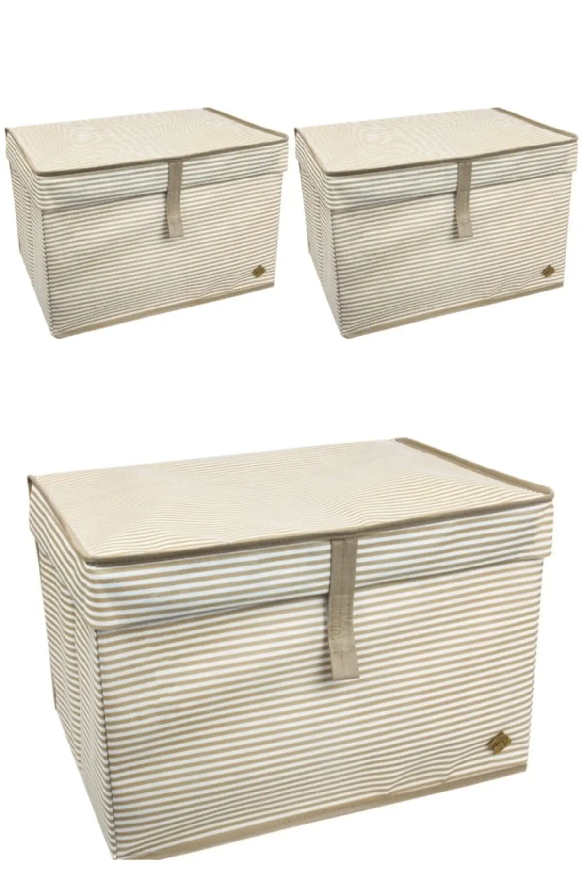 

3 шт.-многоцелевая с крышкой (органайзер для хранения белья и т. Д.) Сумка для хранения, мини коробка 40x30x26-коричневая