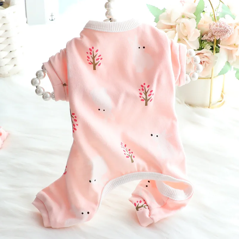 

Cute Cartoon Print Pet Clothes Dog Winter Overalls For Small Dogs Soft Tracksuit Jumpsuit Puppy Pajamas Chihuahua Pyjama Shirt