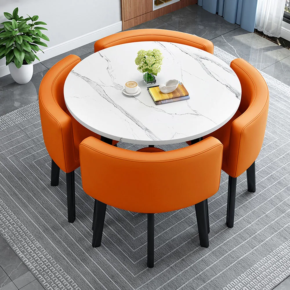 

Круглый обеденный стол для экономии пространства, дешевый обеденный стол для кабинета в скандинавском стиле, бесплатная доставка, дизайнерская мебель для дома