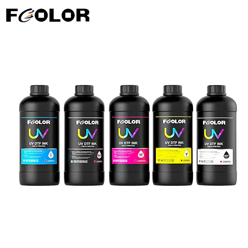 

Fcolor 500ML Crystal Label Special UV Ink suit High Glossy Vivid Color UV Ink for Epson i3200 XP600 TX800 UV DTF Sticker Printer