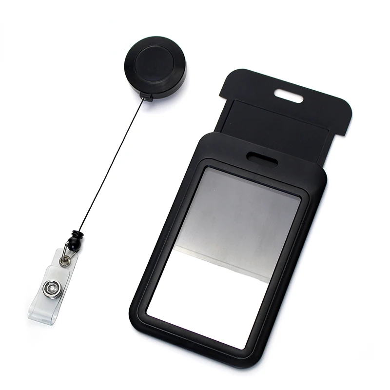 

1pc Name Reel Card Case Tag Nurse Exhibition Holder Plastic Pass Retractable Badge Bus Badge Sleeve Cover Protector