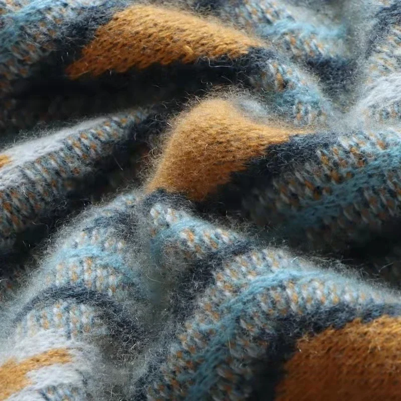 Осень-зима новые мужские свободные толстые пуловеры из чистой шерсти большого