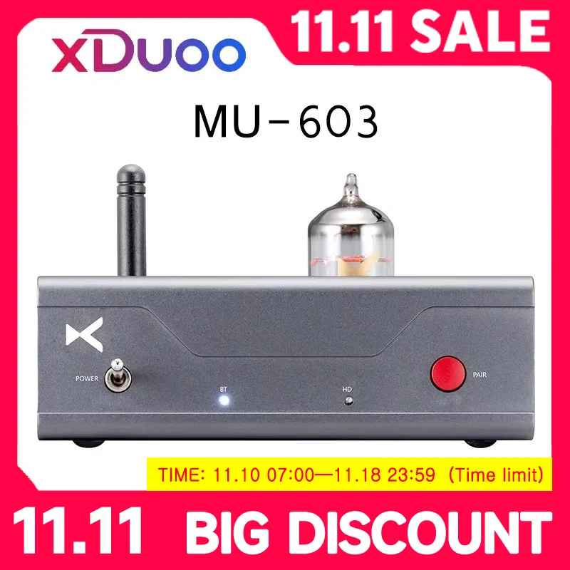 XDUOO MU-603 ES9018K2M ЦАП Bluetooth 5 1 Ламповый предусилитель 12AU7 усилитель Поддержка SBC AAC aptX HD