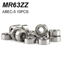 mr63zz bearing abec 5 10pcs 362 5 mm mr63 zz miniature deep groove ball bearing metal shielded bearings for model car roller