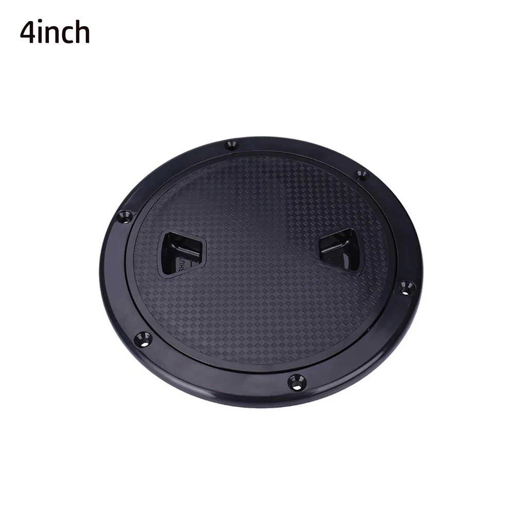 

4inch Round Deck Inspection Access Hatch Cover Plastic White Black Boat Screw Out Deck Inspection Plate For Yacht Marine